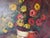 1960s 1960s Vintage Tian Impressionist Floral Still Life Oil on Canvas Painting – Ornate Gold Wood Frame For Sale - Image 5 of 12