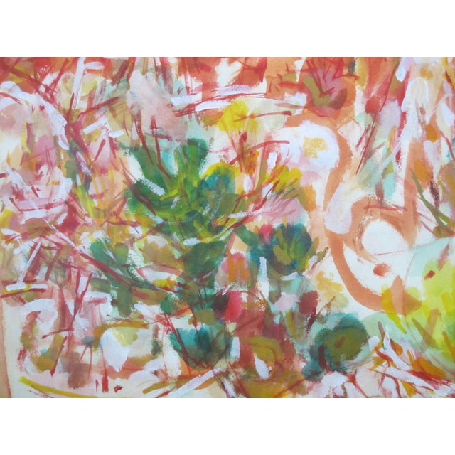 Paint David McCosh Abstract Watercolor Painting on Paper Red Canyon Pacific Nw 1965 For Sale - Image 7 of 9