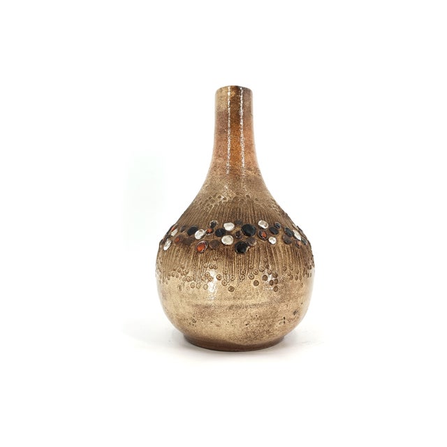 Gray Vase by Elisabeth Vandeweghe for Perignem, 1960s For Sale - Image 8 of 11