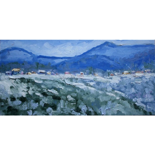 "Truchas Snow" Contemporary Impressionist Style Oil Painting For Sale