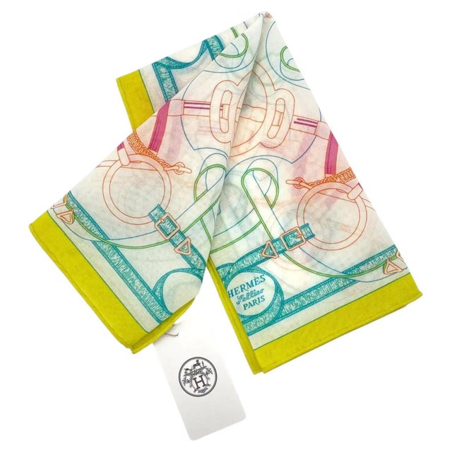 Mid-Century Modern A 21st Century New Hermès Silk Scarf "Eperon D'or" by Henry d'Origny For Sale - Image 3 of 12