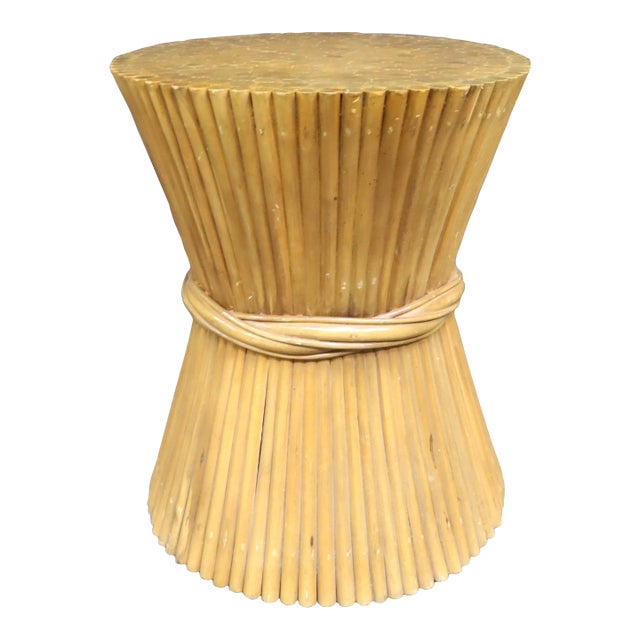 McGuire Attributed Bamboo Table For Sale