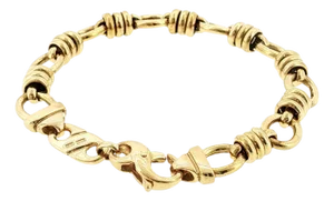 Late 20th Century 18k Yellow Gold Oval Link 6.75" Bracelet