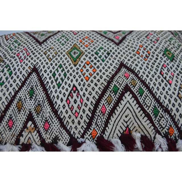 Mid 20th Century Moroccan Diamond Pillow For Sale - Image 4 of 8
