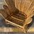 Boho Chic 1970s Rattan Woven Wicker Peacock Fan Back Lounge Chair For Sale - Image 3 of 12