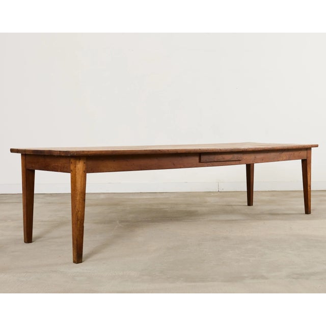 Late 19th Century 19th Century Country French Provincial Oak Farmhouse Dining Table 9.75 Ft For Sale - Image 5 of 18