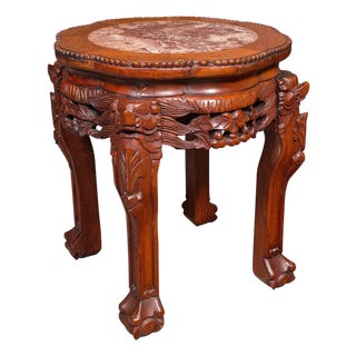 Vintage Art Deco Lamp Stand, Oriental, Occasional, Wine, Side Table, Circa 1940 For Sale