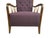 Wood & Purple Fabric Armchair attributed to Paolo Buffa, 1950s For Sale - Image 9 of 12