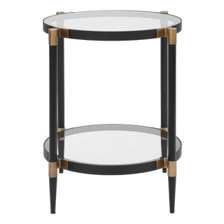 Chadid Round Glass Side Table For Sale