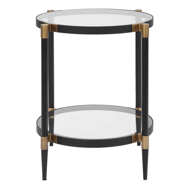 Chadid Round Glass Side Table For Sale