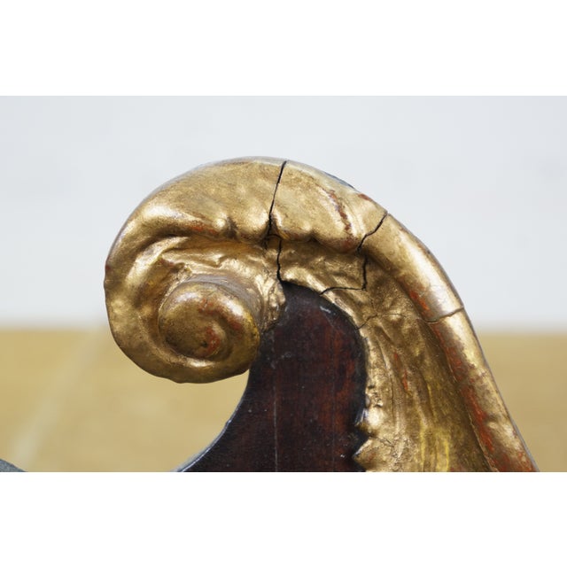 Antique Mahogany Federal Chippendale Gilt Eagle Acanthus Wall Vanity Mirror For Sale - Image 15 of 17