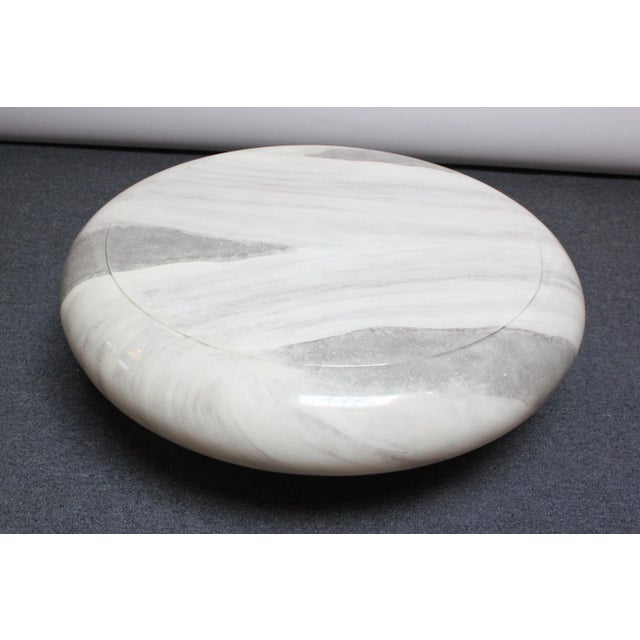 Postmodern Vintage Faux-Marble Resin "Mushroom" Coffee Table For Sale - Image 3 of 13