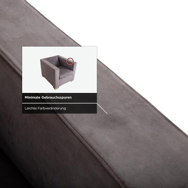Suitcase Lounge Chairs in Grey Lilac Suede and Chrome from Minotti, Set of 2 For Sale - Image 9 of 18