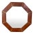 Italian MCM Design Parchment and Brass Octagonal Mirror For Sale