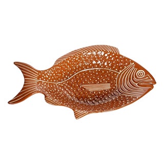 Fish-Shaped Ceramic Dish, France, 1970 For Sale