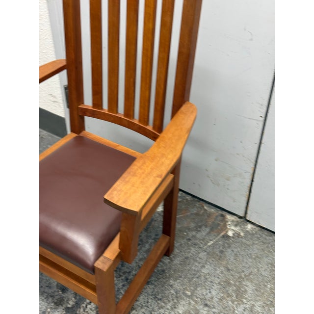 Thomas Moser Thomas Moser Oak Armchair, Vintage For Sale - Image 4 of 12