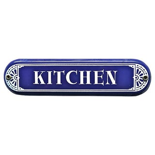 Vintage Kitchen Porcelain Enamel Plaque For Sale