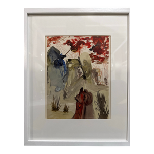 Mid 20th Century Salvador Dalí “Divine Comedy” Surrealist Print on BFK Rives Paper– Framed Reproduction