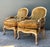 French Vintage Velvet Fauteuil Chairs With Caterpillar Fringe For Sale - Image 3 of 12