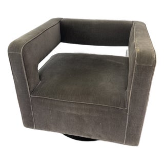 Restoration Hardware Drew Swivel Chair For Sale