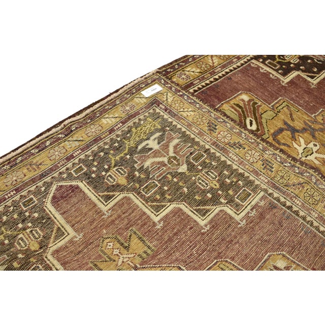 Vintage Turkish Oushak Rug, 04'00 X 06'08 For Sale In Dallas - Image 6 of 11