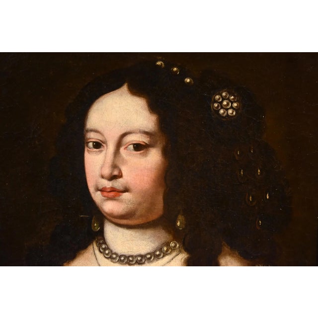 Jan Van Gelder, Portrait of Duchess Vittoria Farnese d'Este, 1670, Oil on Canvas, Framed For Sale - Image 4 of 15