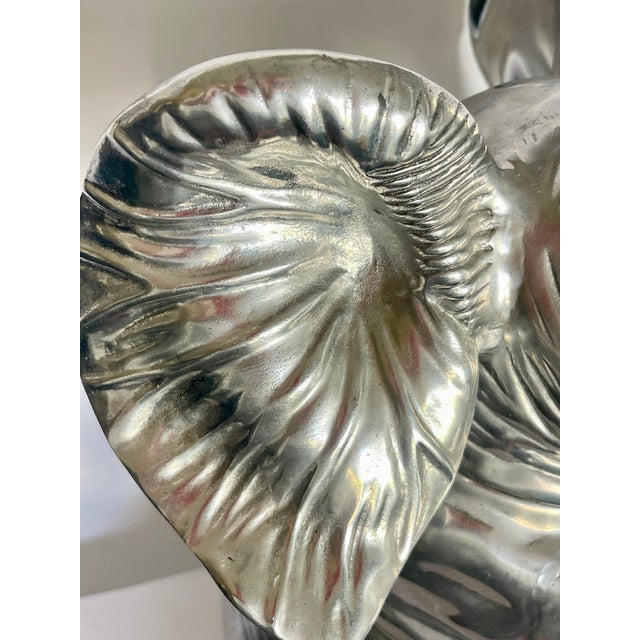 Silver Elephant Bottle Cooler Aluminum & Brass by Arthur Court For Sale - Image 8 of 13