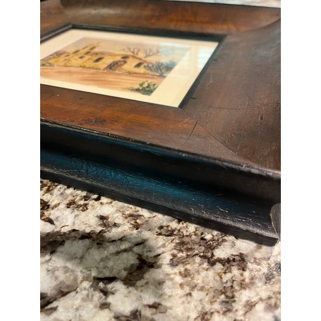 This original mid-century watercolor painting beautifully captures the quiet essence of a classic Southwestern Spanish...