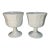 Vintage White Milk Glass Pedestal Bowls by Indiana Glass - Pair For Sale