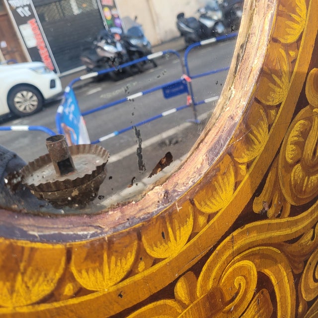 Large Painted Wooden Wall Sconces, 18th Century, Set of 2 For Sale - Image 12 of 18