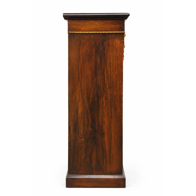 Victorian English Satinwood and Gilt Metal Glazed Pier Cabinet in Walnut, 1890s For Sale - Image 6 of 13