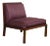 Baker Michael Taylor Mid Century Modern Walnut Slipper Chair For Sale