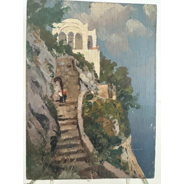 1930s Miniature Painting of Capri For Sale In Los Angeles - Image 6 of 8