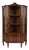 Art Deco Walnut Vitrine with Fluted Glass Detailing For Sale