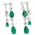 Natural diamond 0.30cts & emerald 0.74cts earring in 18k gold For Sale In New York - Image 6 of 18