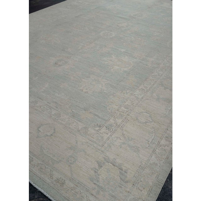 Blue Oushak Rug 9'11" x 13'9" For Sale - Image 8 of 8