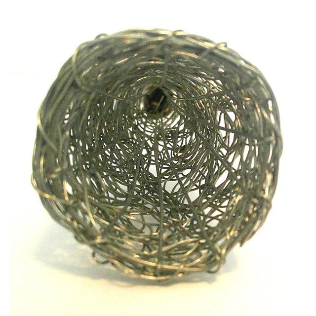 Mid 20th Century MCM Tage Andersen Brutalist Welded Wire Woven Mesh Candle Cones on Block Bases Style /7 For Sale - Image 5 of 10
