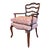 1940s Vintage Hand Carved Mahogany Lounge Chair For Sale