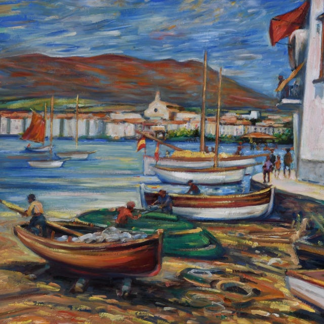 Capture the warmth and vibrancy of the Mediterranean coast with this framed and signed "Summer Girt Dorada Spain" original...