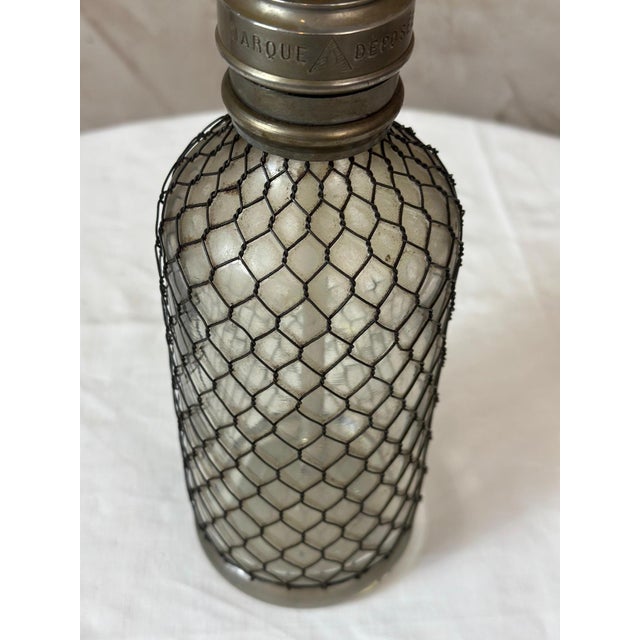 Vintage Siphon in Glass and Metal, 1900 For Sale - Image 5 of 12