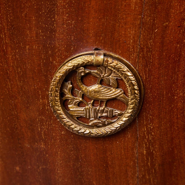 Brown Walnut Barrel Shaped Tables - A Pair For Sale - Image 8 of 10