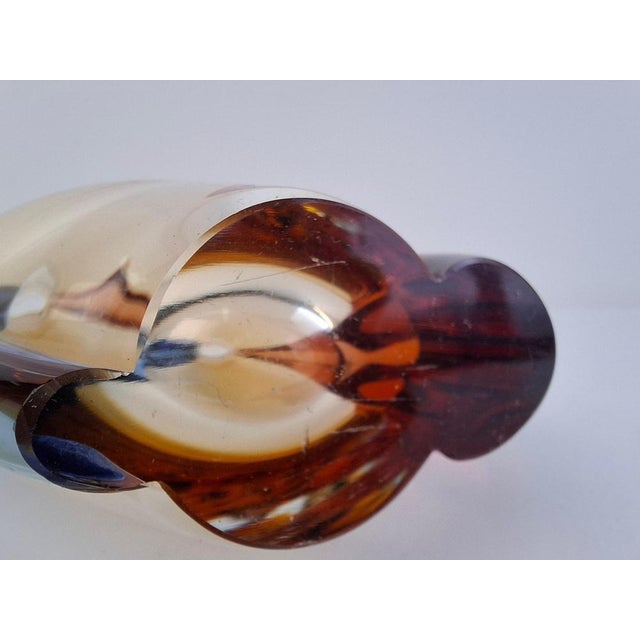 Mid-Century Modern Czech Art Glass Vase attributed to Hana Machovska Mstisov, 1960s For Sale - Image 4 of 18