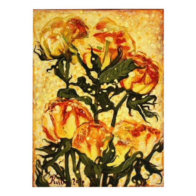 Kristine Kvitka, Roses, 2010, Oil on Canvas For Sale