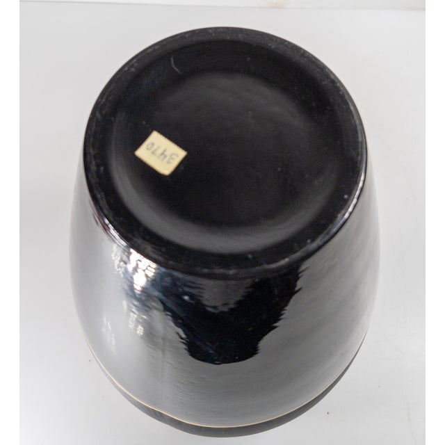 Early 20th Century Bohemian Czech Art Glass Vase With Gilt Bands and Acid Etched Wood Grain For Sale - Image 10 of 11