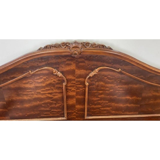 Vintage French Louis XVI King Size Bed Frame with Carved Headboard For Sale - Image 11 of 18