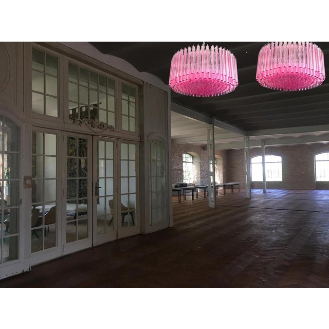 Green Triedri Murano Glass Chandeliers, Set of 2 For Sale - Image 8 of 18