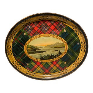 Late 19th Century Macfarlane Loch Lomo D Buchanan Tole Tray For Sale