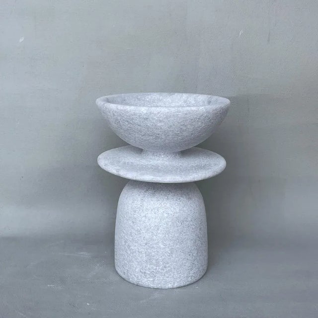 Unique Naxian Marble Vessel by Tom Von Kaenel Unique piece. Dimensions: Ø 15 x H 20 cm. Materials: Naxian marble. The...