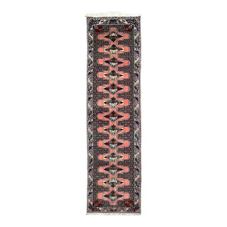 1980s Hand-Knotted Persian Kurdish Wool Runner 2'11" X 12'7" For Sale