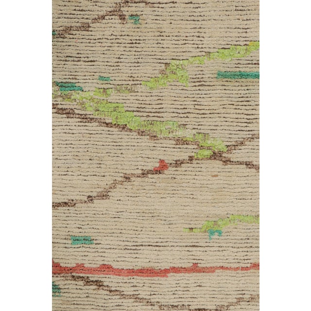 Rug & Kilim’s Moroccan Style Rug in Beige-Brown, Red and Green - 8'x10' For Sale In New York - Image 6 of 7
